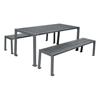 Cityscape Direct Silaos Picnic Table (All Steel) Table Only / Procity Grey