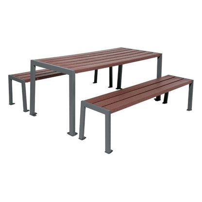 Cityscape Direct Silaos Picnic Table (Steel and Recycled Plastic) Table Only / Procity Grey