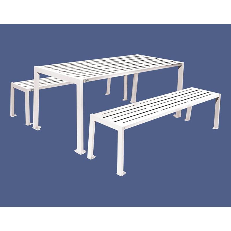 Cityscape Direct Silaos Picnic Table (All Steel) Table Only / White (RAL 9010)