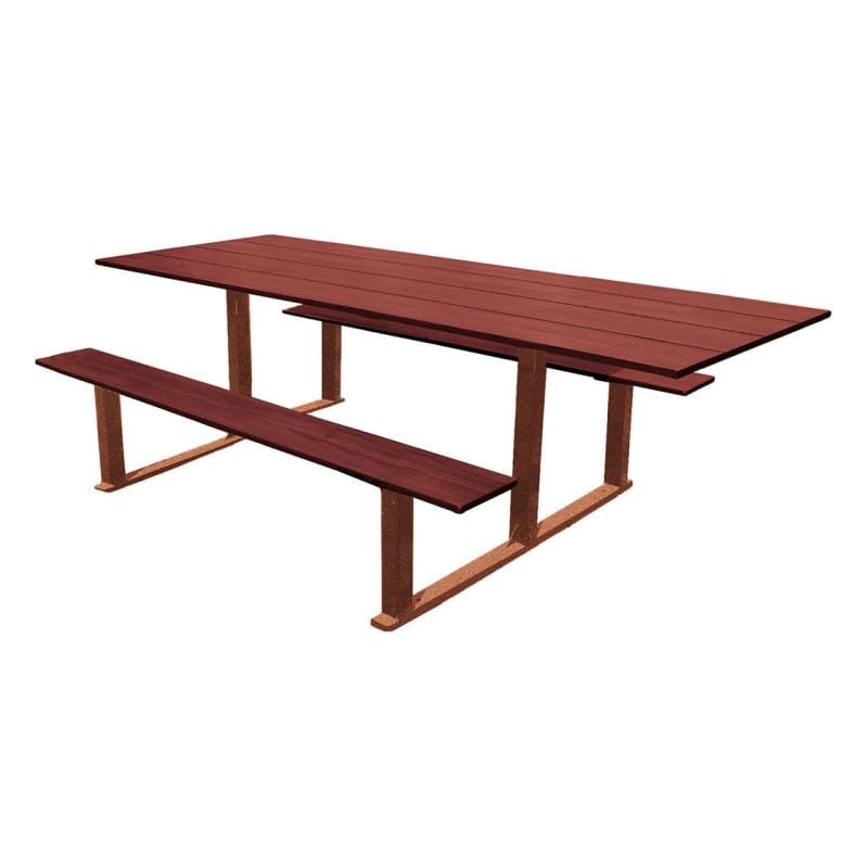 Cityscape Direct Riga Picnic Table Wheelchair Accessible / Corten Effect