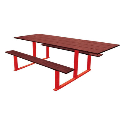 Cityscape Direct Riga Picnic Table Wheelchair Accessible / Red (RAL 3020)