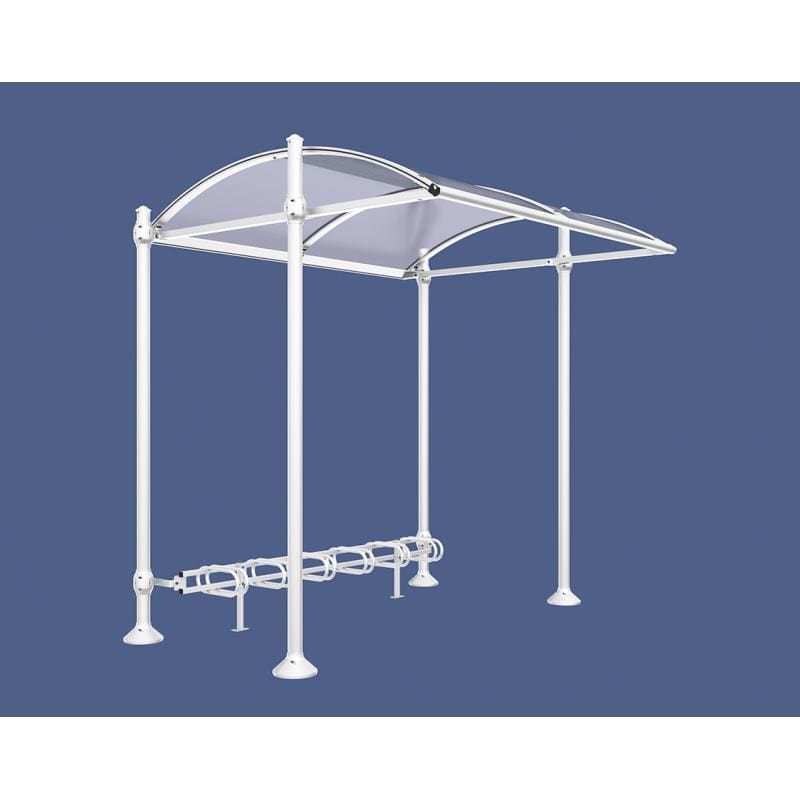 Cityscape Direct Province Bicycle Shelter White (RAL 9010) / Agora / No Cladding