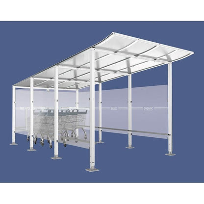 Cityscape Direct Modulo Trolley Shelter White (RAL 9010) / Base Plates