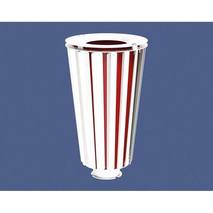 Cityscape Direct Lofoten Litter Bin (Steel) White (RAL 9010) / Galvanised and Painted Bucket (to match frame)