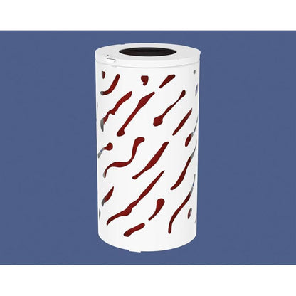 Cityscape Direct Venice Litter Bin White (RAL 9010) / Galvanised and Painted Bucket (to match frame)