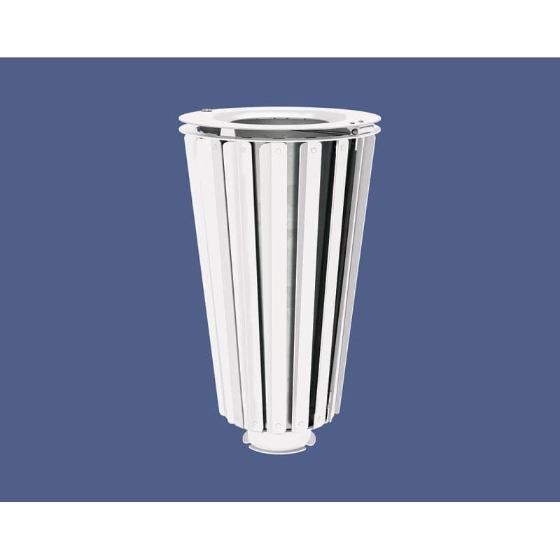 Cityscape Direct Lofoten Litter Bin (Steel) White (RAL 9010) / Galvanised Bucket (Unpainted)