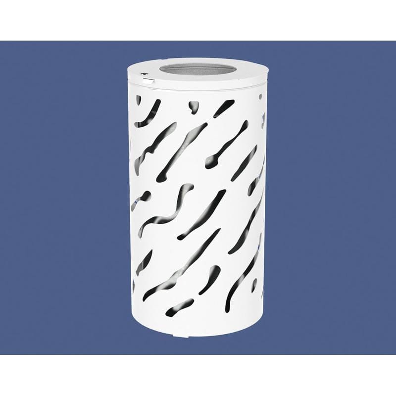 Cityscape Direct Venice Litter Bin White (RAL 9010) / Galvanised Bucket (Unpainted)