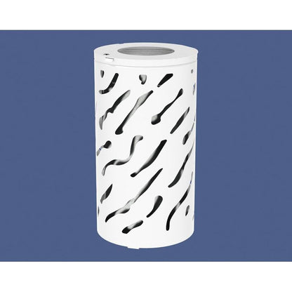 Cityscape Direct Venice Litter Bin White (RAL 9010) / Galvanised Bucket (Unpainted)