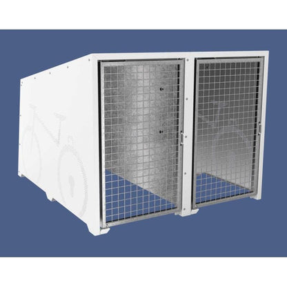 Cityscape Direct Berlin Bicycle Shelter White (RAL 9010) / Galvanised Only / Not Required