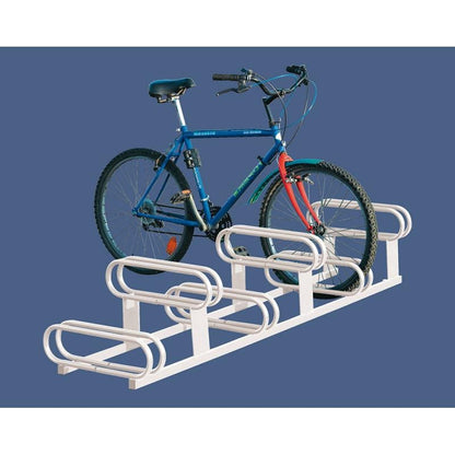 Cityscape Direct High-Low Bicycle Rack White (RAL 9010)