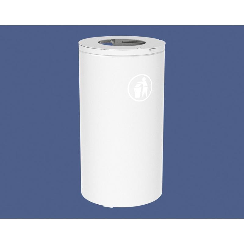 Cityscape Direct Olbia Litter Bin White (RAL 9010) / No Bucket