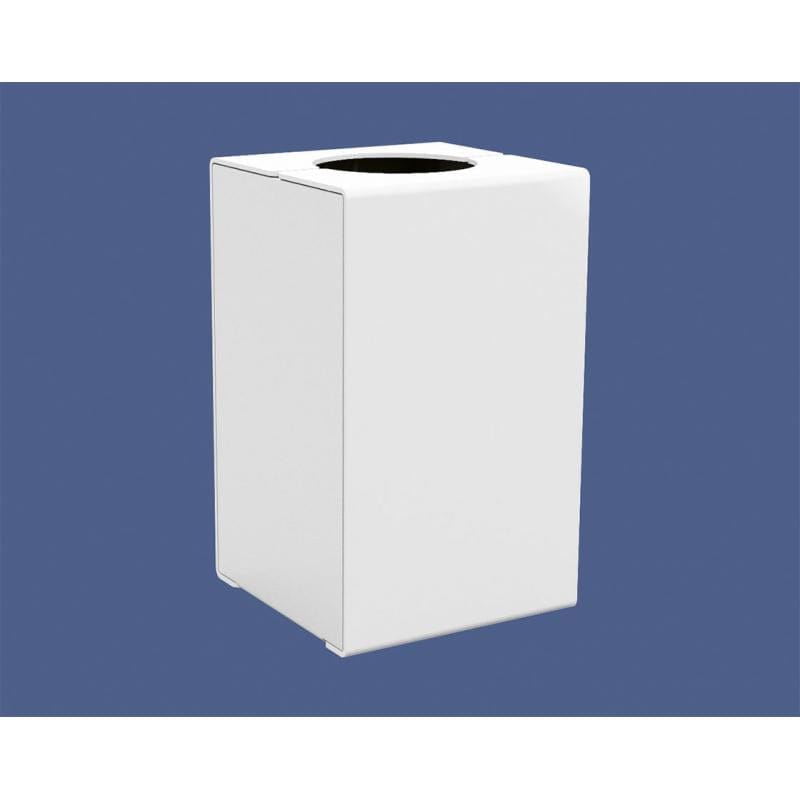 Cityscape Direct Kube Litter Bin (Steel) White (RAL 9010) / No Lid