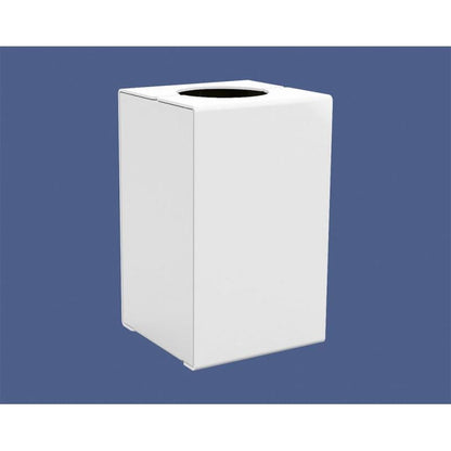 Cityscape Direct Kube Litter Bin (Steel) White (RAL 9010) / No Lid