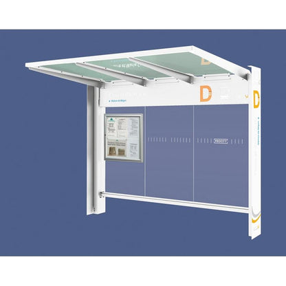 Cityscape Direct Kube Bus Shelter White (RAL 9010) / No Side Cladding / Not Required