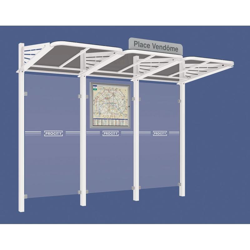 Cityscape Direct Conviviale Bus Shelter White (RAL 9010) / No side cladding or lightbox / Not Required