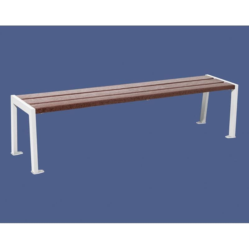 Cityscape Direct Silaos Bench (Steel and Recycled Plastic) White (RAL 9010)