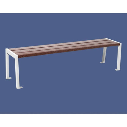Cityscape Direct Silaos Bench (Steel and Recycled Plastic) White (RAL 9010)