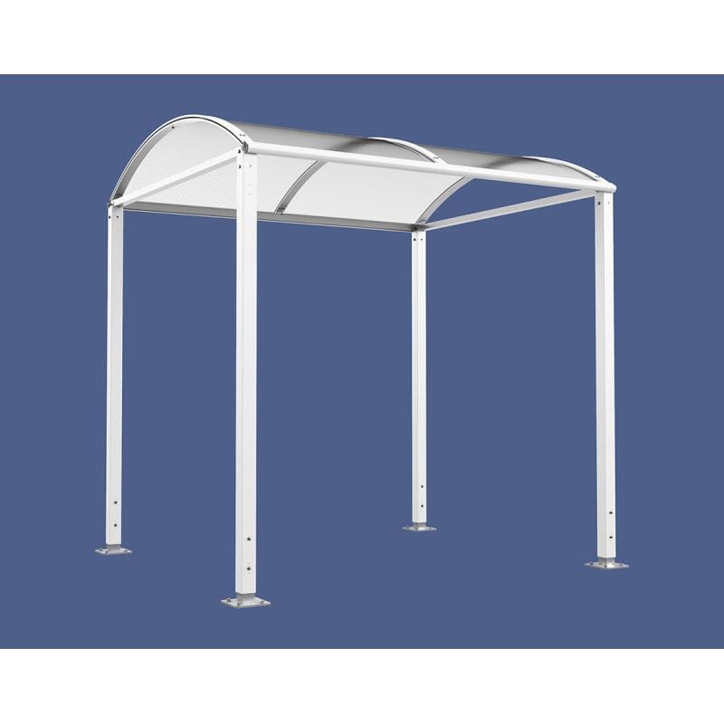 Cityscape Direct Barrel Roof Bicycle Shelter White (RAL 9010) / Single Unit (No Cladding)