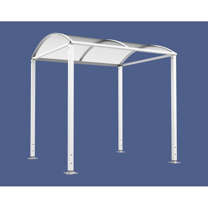 Cityscape Direct Barrel Roof Bicycle Shelter White (RAL 9010) / Single Unit (No Cladding)