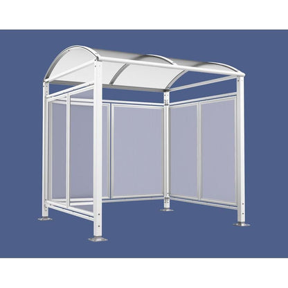 Cityscape Direct Barrel Roof Bicycle Shelter White (RAL 9010) / Single Unit (With Cladding)