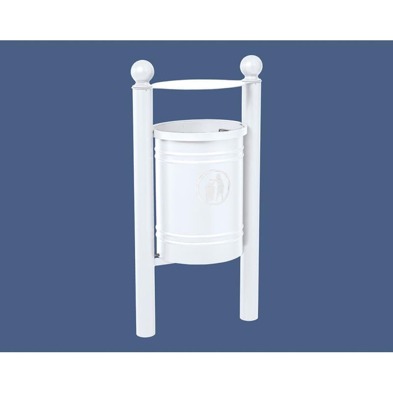Cityscape Direct Province Litter Bin White (RAL 9010) / Sphere