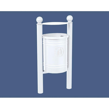 Cityscape Direct Province Litter Bin White (RAL 9010) / Sphere