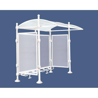 Cityscape Direct Province Bicycle Shelter White (RAL 9010) / Sphere / With Cladding