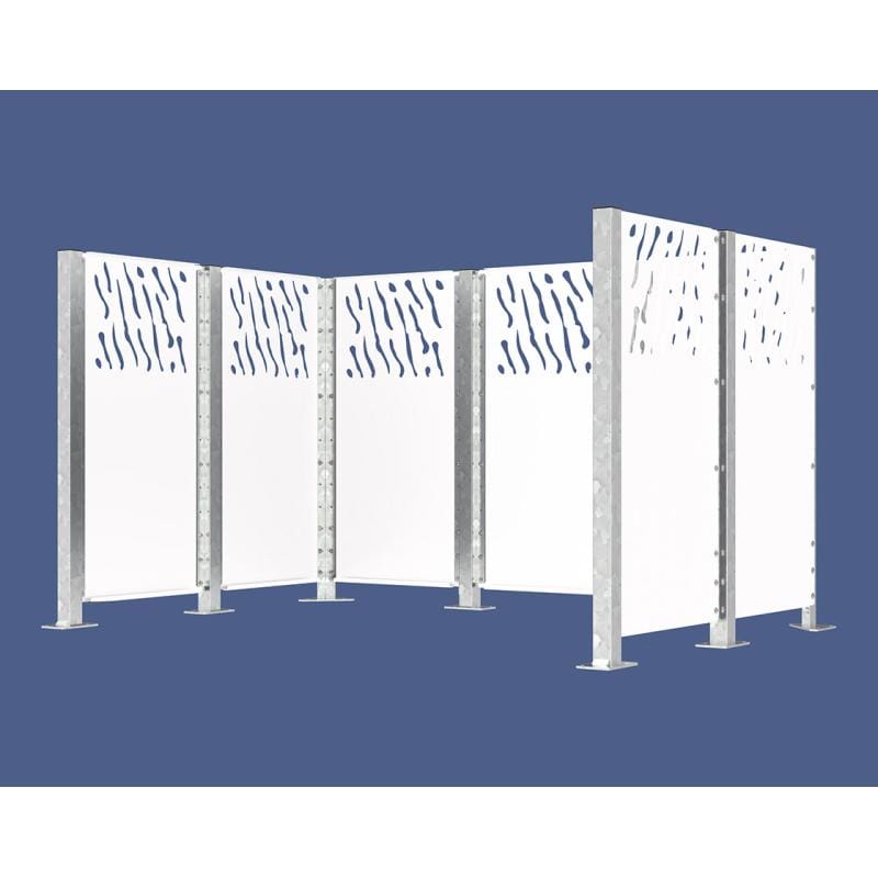 Cityscape Direct Venice Wheelie Bin Enclosure White (RAL 9010)