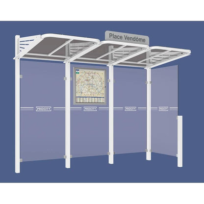 Cityscape Direct Conviviale Bus Shelter White (RAL 9010) / With cladding on one side only / Not Required